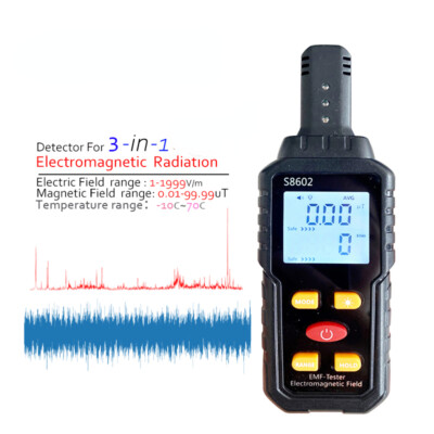 3-in-1 Geiger Counter Person Radiation Dosimeter Dose Alarm X-ray EMF Meter