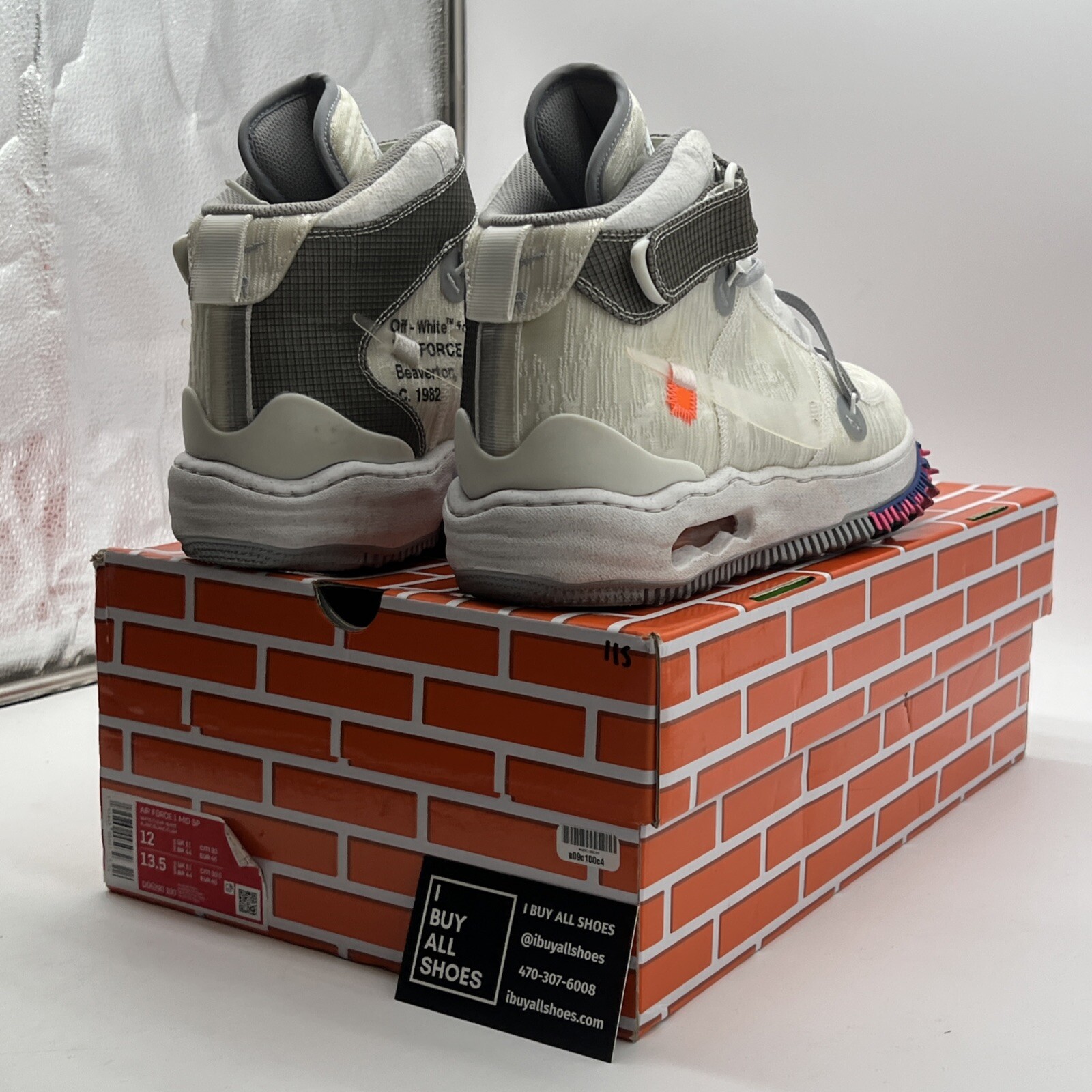 OFF WHITE X NIKE Taglia 12 Nike Air Force 1 x Off White Bianco 2022 (DO6290 100)