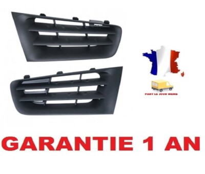 FINAO AUTOPARTS Grilles De Calandre Noires Megane 2 Phase II – Paire Gauche + Droite, Qualité Premium, Installation Facile