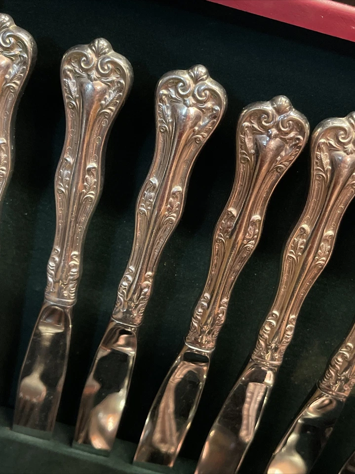 Vintage Queen Elizabeth National Silverplate Flatware Set for 8 & Box Incomplete - Image 3 of 4