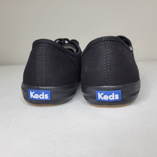 Keds Champion Canvas Sneakers Solid Black Women’s Size 12.5 NEW WF64806 - Picture 4 of 10