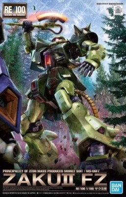 BANDAI RE/100 1/100 MS-06FZ ZAKU II FZ Custom Plastic Model Kit