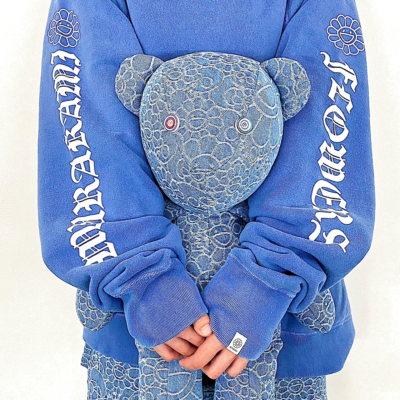 Takashi Murakami Kaikai Kiki Flowers Skulls Jacquard Denim Teddy