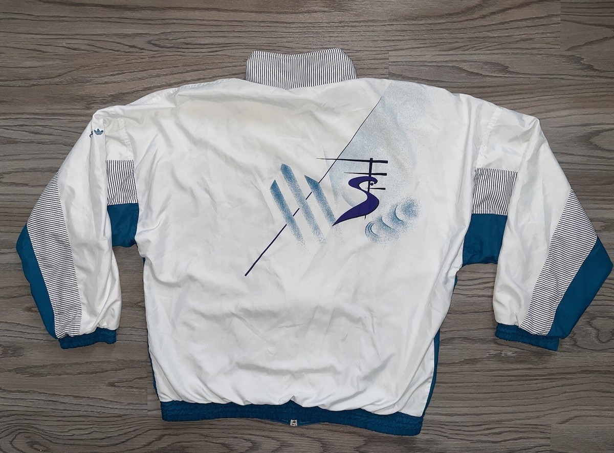 Vintage Adidas Stefan Edberg Tennis Track Jacket Blue Men's