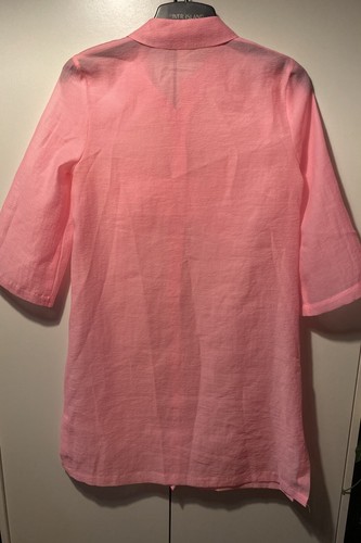 Pink H&M Eur 32 Button Up Collared Cute Pink Bow Front Shirt Womens Cute - Picture 23 of 24