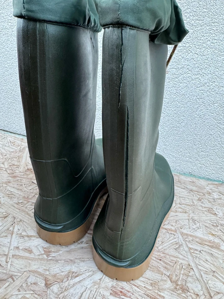 Botas de invierno LL Bean para hombre negras de goma a media pantorrilla impermeables aisladas talla 6 Foto 3 de 4