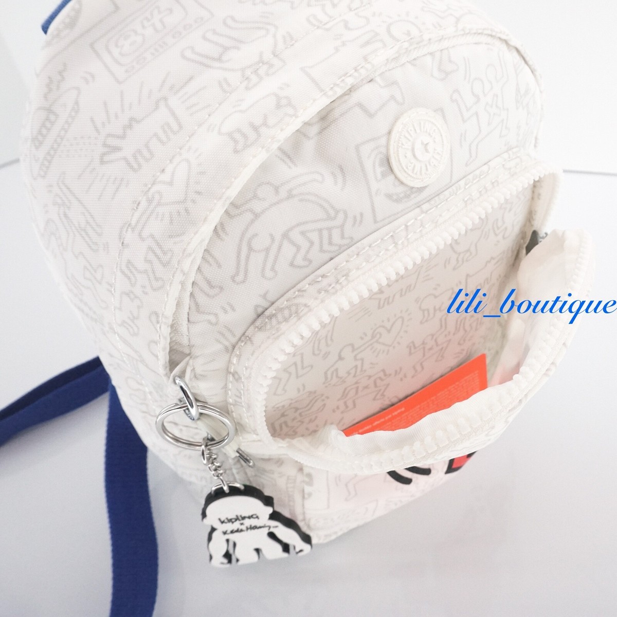 NWT Kipling KI6982 Delia Compact Keith Haring Mini Convertible