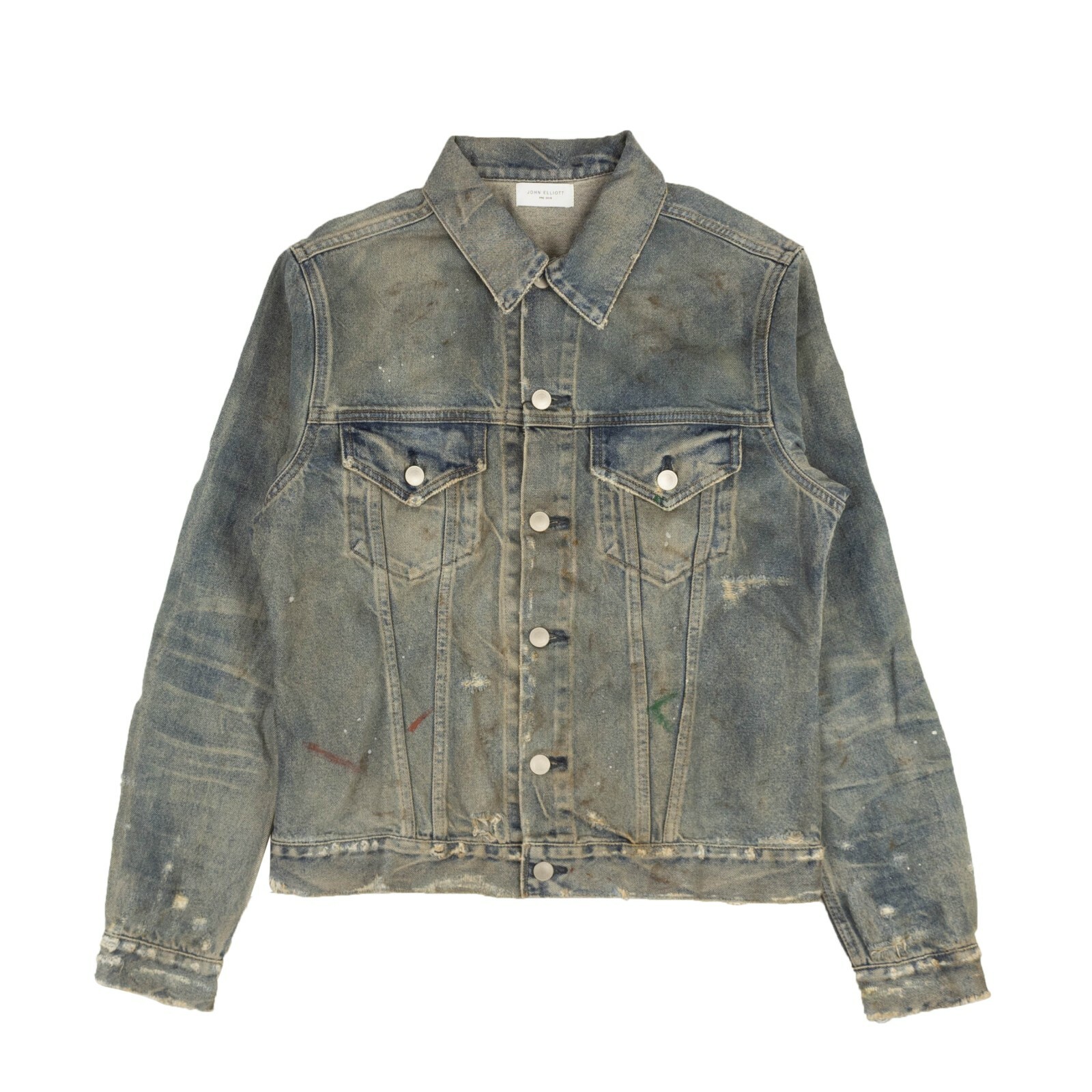 NWT JOHN ELLIOTT Blue Faded Ripped 