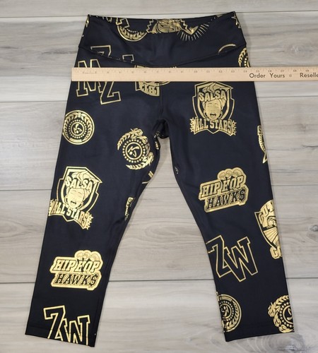 Zumba Leggings Women's Small Black Salsa All Star High-Waist Capri - Picture 10 of 11