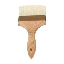 Update International Flat Pastry Brush Boar Bristles Brown Band 4"