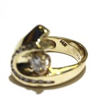 14k yellow gold .85ct round diamond swirl ring 10.6g estate vintage 7 — photo 3
