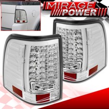For 2002-2005 Ford Explorer Led Clear Chrome Lr Tail Light Lamps Pair Assembly