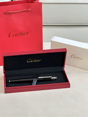Cartier Kugelschreiber schwarz mit Box - Luxus Geschenk - Bild 1 von 5