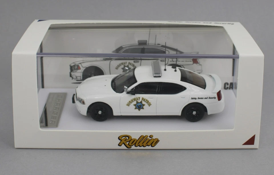 1:64 *ROLLIN DIECAST* Polar Bear #3 CALIFORNIA HIGHWAY PATROL Dodge Charger - Image 3 of 4