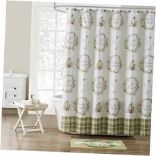  - Bathroom Set, Shower Curtain & 72"W x 72"L (Pack of 1) Fall Words Collection