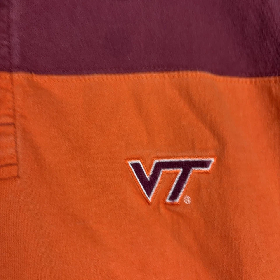 VTG Pro Player Rugby Shirt Men's XL Virginia Tech Heavy Cotton Striped Preppy - Image 3 of 4