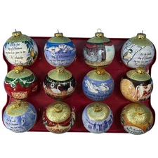 Rauch 12 Days of Christmas Ornaments Set Vintage 12 Piece Set