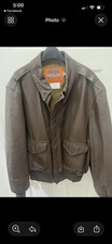 COOPER A-2 Flight Leather Jacket 80s Made in USA Dark Brown Size 50L Authentic