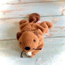    Bucky the Beaver    Ty Beanie Baby  No Hang Tag, 2nd Gen Tush Tag