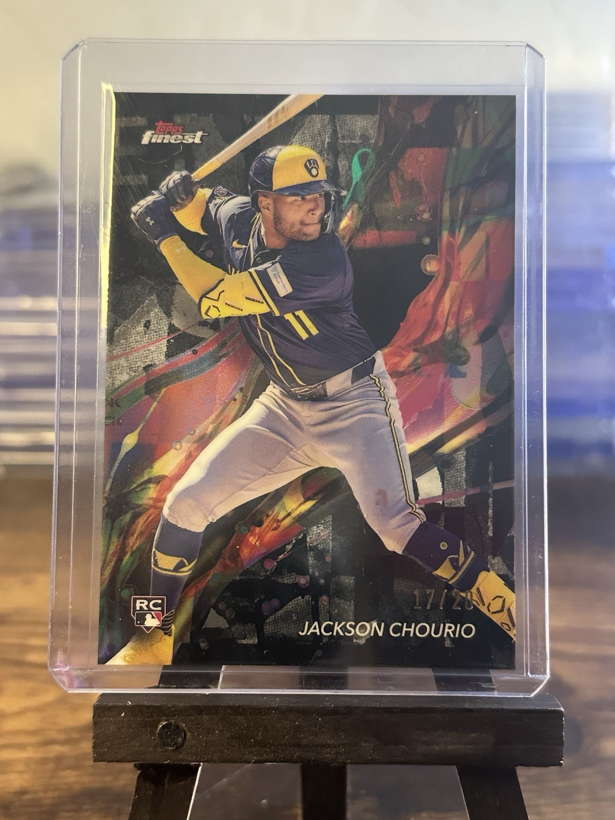 2024 Topps Finest - Common Jackson Chourio #11 (RC) - Black Refractor /20 🔥