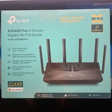 TP-Link Archer AX5400 Pro Dual Band Wi-Fi 6 Router Black New Open Box