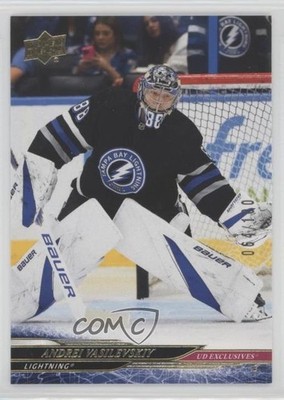 2024-25 Upper Deck Series 2 Exclusives 64/100 Andrei Vasilevskiy #405 au7
