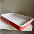 Vintage Pyrex Flamingo Pink Milk Glass Loaf Baking Dish 12x7 MCM Ovenware