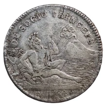 Naples Carlo di Bourbon plate 120 grain 1734 Sebeto 