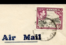JAMAICA B.W.I. COVER w/BOLD PRINTED AIR MAIL cds SHOOTERS HILL P.O. 1948 mld U.S