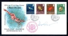 Falkland Islands - 1984 Crustacea First Day Cover Signed by Governor Rex Hunt