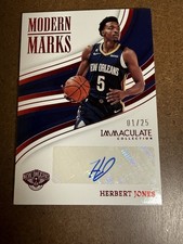 2022-23 Immaculate Herbert Jones 1/25 BOOK END Modern Marks Auto Pelicans