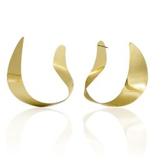 Gold Hoop Earrings Large Chunky Vintage Dainty Statement Hypoallergenic Gold ...