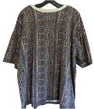 Vintage 90s Made in USA Street Gear AOP Tribal T-Shirt XL All Over Print Cotton