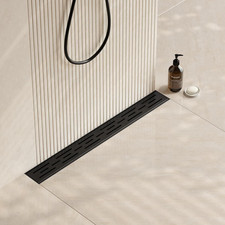 Neodrain 24 In Matte Black Linear Shower Drain Rectangular Linear Drain For