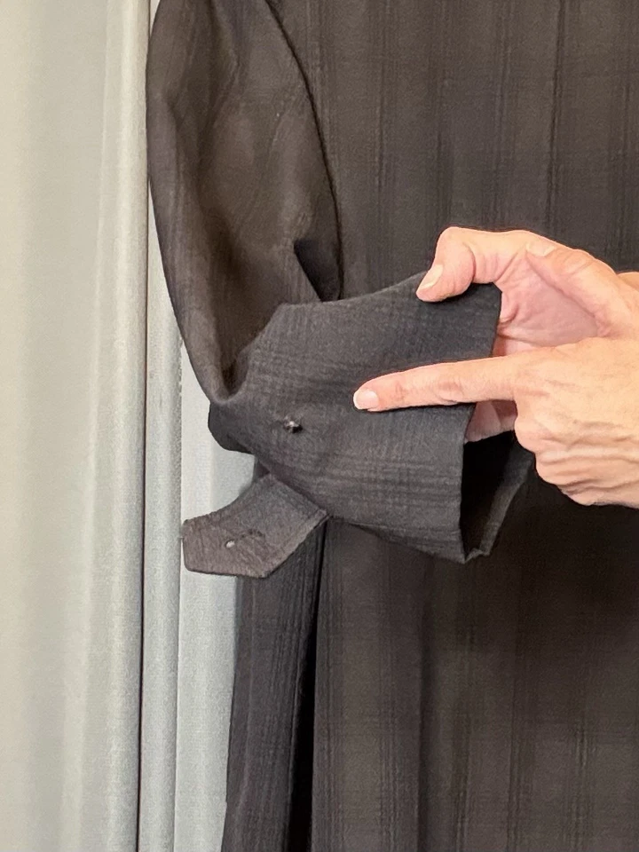 Vintage WINDOW PLAID 60s Wool Trench Coat Alligator Special See Photo For Meas - Image 4 of 4