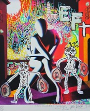 MARK & PAUL KOSTABI & TONY ESPOSITO Psychedelic Solution HAND SIGNED URBAN ART