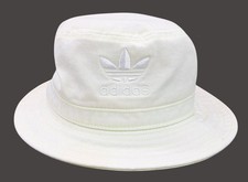 Adidas Light Yellow Bucket Hat Embroidered Trefoil Logo Cotton Adult One Size