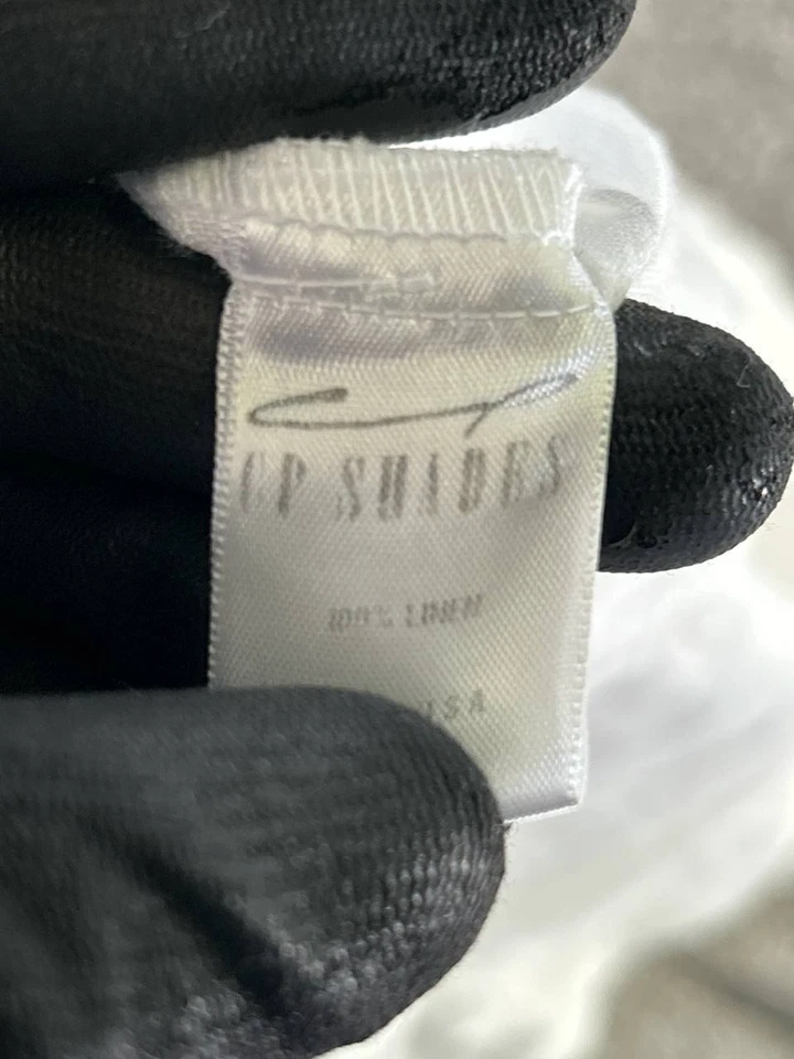 Camisa CP Shades para mujer túnica grande de lino blanco Foto 4 de 4