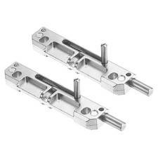 2Pcs Right Spring-Loaded Gate Latch Silver Barrel Bolt Latch Zinc Alloy