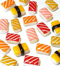 100 Dollhouse Miniature Mixed Sushi Doll Mini Food Diorama Decor Wholesale Lot