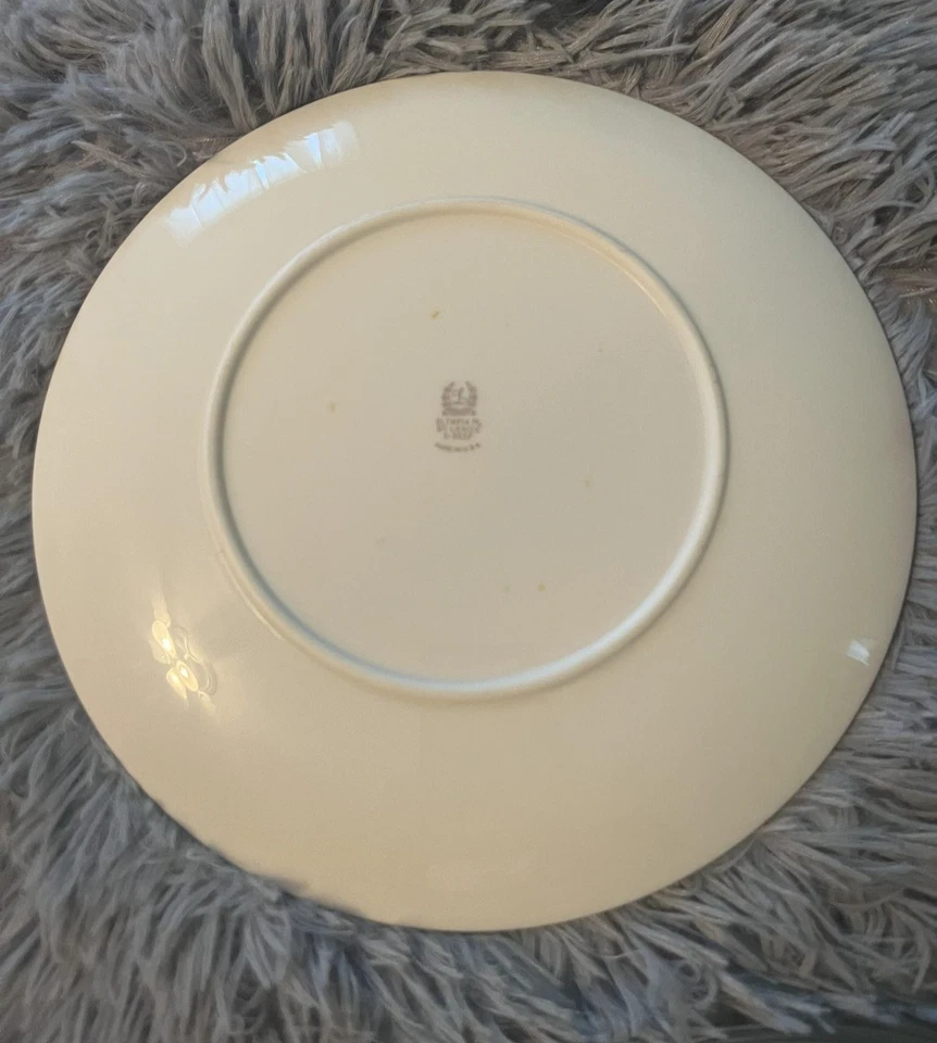 Juego de 8 platos de cena Lenox Olympia PL X-303P borde marfil platino hechos en EE. UU. Foto 4 de 4