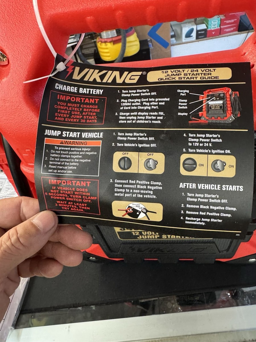 hide/ALIVEST perfect stage<1,000,000 cu… Viking 57084 3400 Peak Amp Pro Portable Jump Starter Power Pack