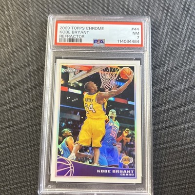 2009 TOPPS CHROME REFRACTOR #44 KOBE BRYANT 383/500 PSA 7