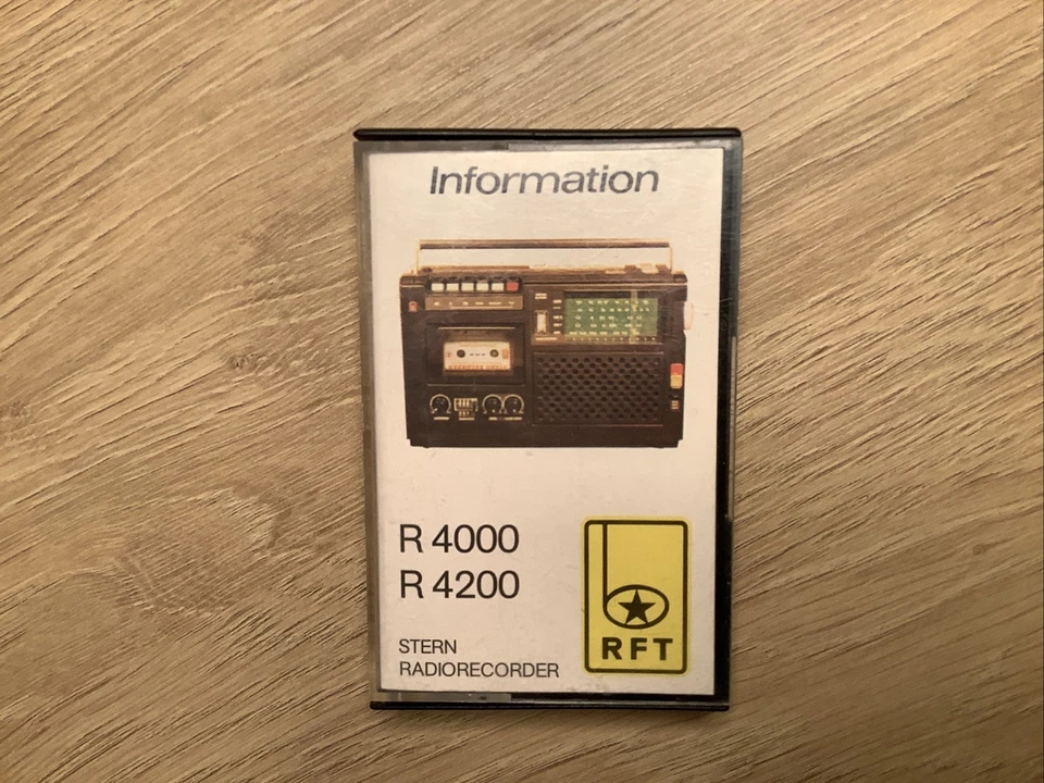 RFT STERN RADIORECORDER R 4000 R 4200 Informations Kassette Tape MC DDR Amiga
