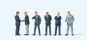 Preiser 10380 Businessmen (Pk6) Exclusive Figure Set HO/OO Gauge