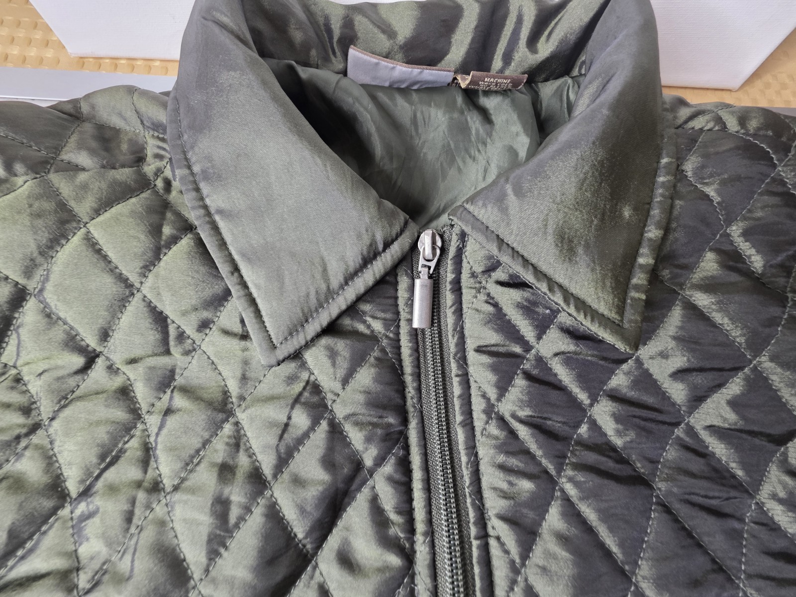 Jane Ashley Light Jacket Hunter Green Quilted Zip… - image 7