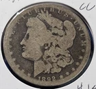 A 1892 CC Morgan Silver Dollar, Better Date 90% Silver