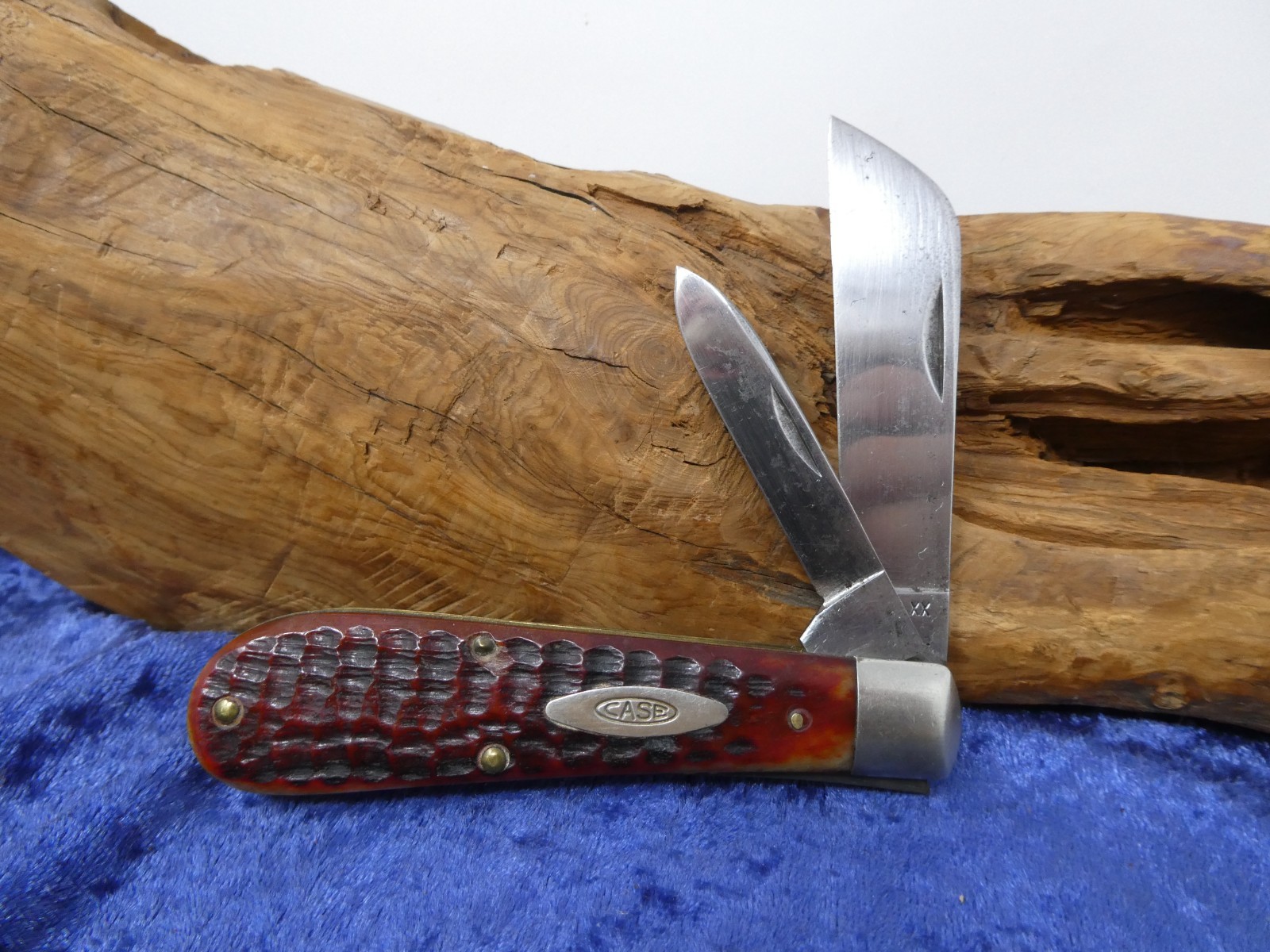 VTG 1970 CASE XX U.S.A. REDBONE 2 BLADE LOOM FIXER FOLDING KNIFE. BEAUTIFUL!