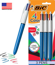 4-Color Original Retractable Ballpoint Pen, 1.0 Mm Medium, 3-Count Pack