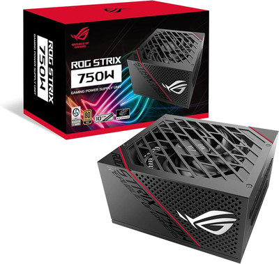 ROG Strix 750 Fully Modular 80 plus Gold 750W ATX Power Supply with 0Db Axial Te